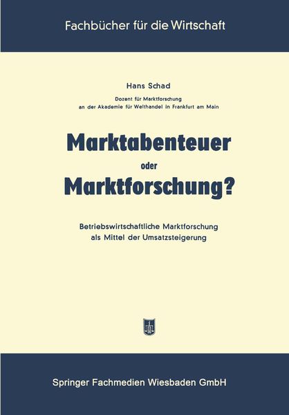 Produktbild: Marktabenteuer oder Marktforschung?