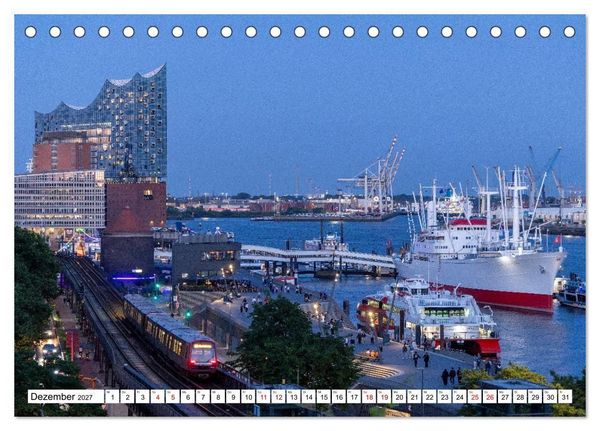 Produktbild: Hamburg - Stadt rund ums Wasser (Tischkalender 2027 DIN A5 quer), CALVENDO Monatskalender