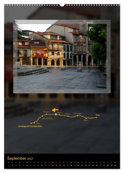 Produktbild: Camino del Norte (hochwertiger Premium Wandkalender 2027 DIN A2 hoch), Kunstdruck in Hochglanz