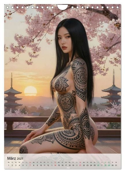 Produktbild: Tattoo Engel (Wandkalender 2027 DIN A4 hoch), CALVENDO Monatskalender