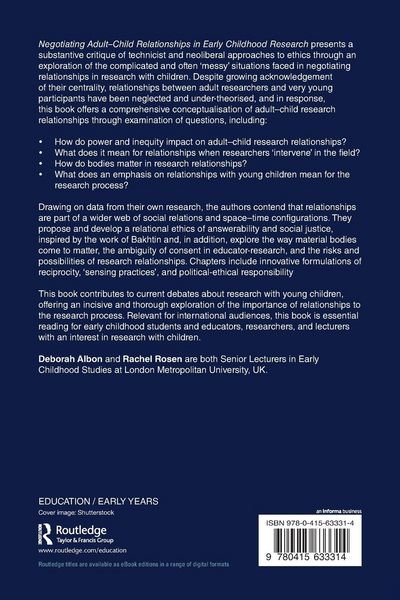 Produktbild: Negotiating Adult-Child Relationships in Early Childhood Research