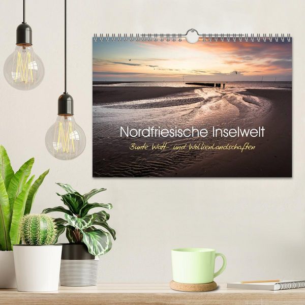 Produktbild: Nordfriesische Inselwelt - Bunte Watt- und Wolkenlandschaften (Wandkalender 2026 DIN A4 quer), CALVENDO Monatskalender