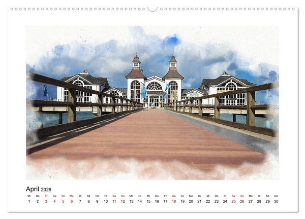 Produktbild: Ostsee Aquarelle (Wandkalender 2026 DIN A2 quer), CALVENDO Monatskalender
