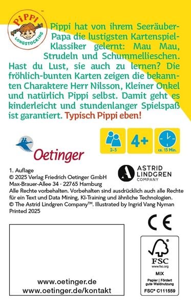Produktbild: Pippi Langstrumpf. Seer&auml;uber-Spiele
