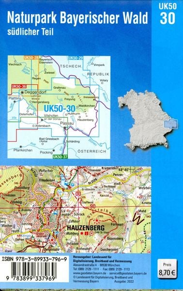 Produktbild: UK50-30 Naturpark Bayerischer Wald - s&uuml;dlicher Teil