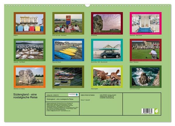 Produktbild: S&uuml;dengland - eine nostalgische Reise (Wandkalender 2026 DIN A2 quer), CALVENDO Monatskalender