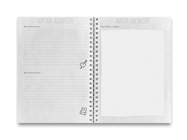 Produktbild: Familiawedding black-Doodle- Design XXL G&auml;stebuch zur Hochzeit
