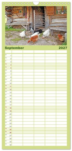 Produktbild: Familienplaner 2027 - Alte Zeitzeugen mit 5 Spalten (Wandkalender, 21 x 45 cm) CALVENDO