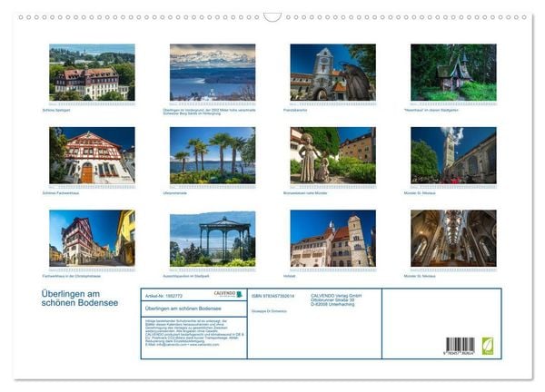 Produktbild: &Uuml;berlingen am sch&ouml;nen Bodensee (Wandkalender 2026 DIN A2 quer), CALVENDO Monatskalender