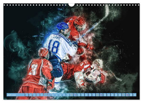 Produktbild: Eishockey - extrem cool (Wandkalender 2026 DIN A3 quer), CALVENDO Monatskalender