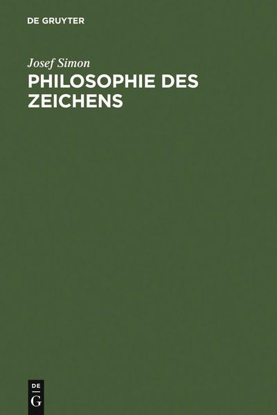 Produktbild: Philosophie des Zeichens