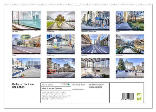 Produktbild: Berlin, so bunt wie das Leben (hochwertiger Premium Wandkalender 2026 DIN A2 quer), Kunstdruck in Hochglanz
