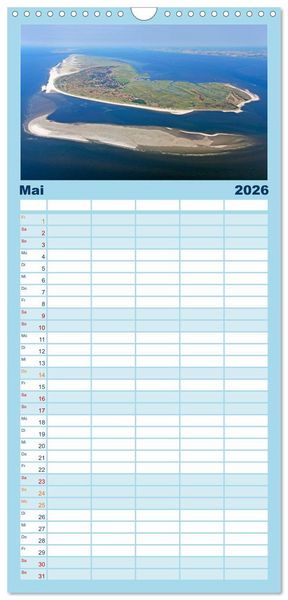 Produktbild: Familienplaner 2026 - Norddeutschland aus der Luft mit 5 Spalten (Wandkalender, 21 x 45 cm) CALVENDO
