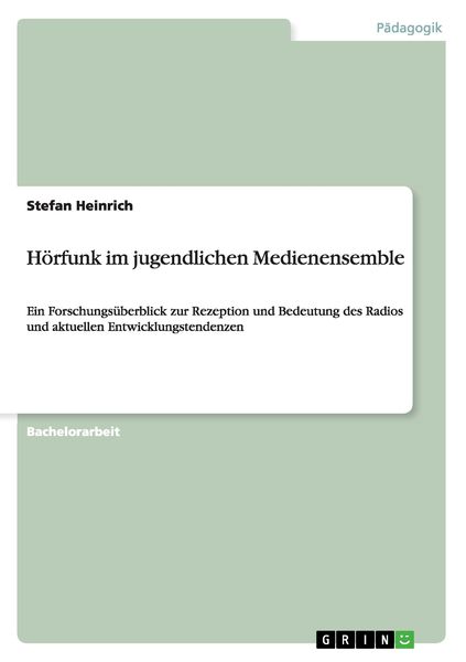 Produktbild: H&ouml;rfunk im jugendlichen Medienensemble