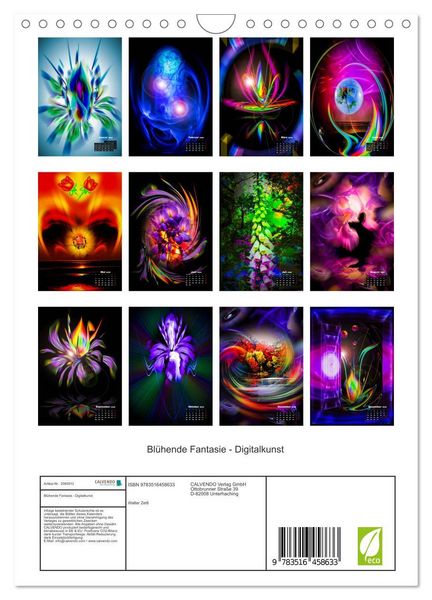 Produktbild: Bl&uuml;hende Fantasie - Digitalkunst (Wandkalender 2026 DIN A4 hoch), CALVENDO Monatskalender