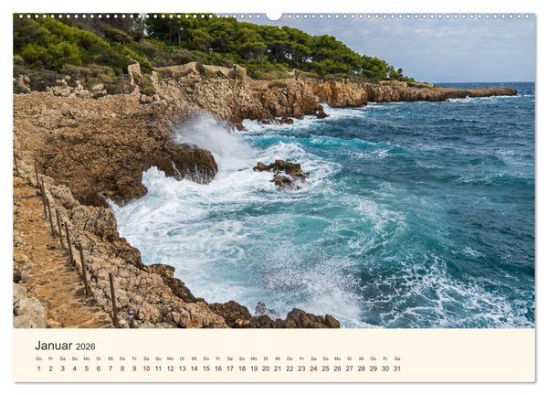 Produktbild: Wundersch&ouml;ne C&ocirc;te d'Azur (Wandkalender 2026 DIN A2 quer), CALVENDO Monatskalender