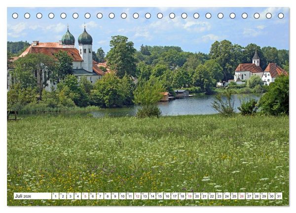 Produktbild: Chiemsee - Sommerferien am bayrischen Meer (Tischkalender 2026 DIN A5 quer), CALVENDO Monatskalender