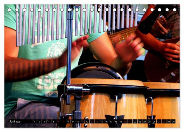 Produktbild: Percussion - Rhythmus im Blut (Tischkalender 2026 DIN A5 quer), CALVENDO Monatskalender