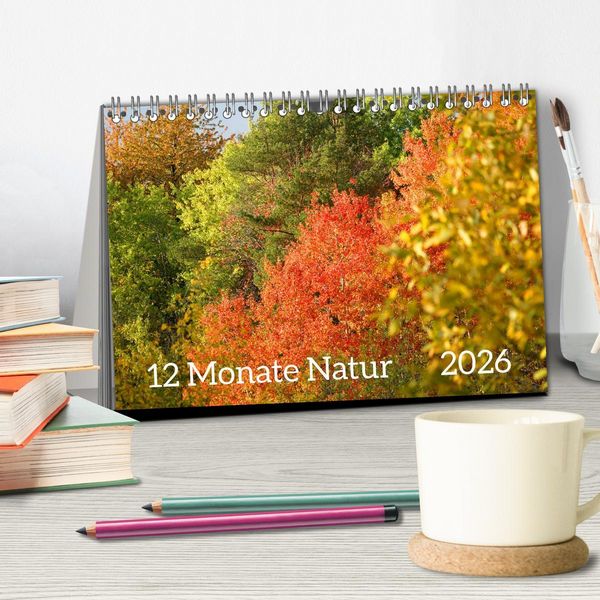 Produktbild: 12 Monate Natur (Tischkalender 2026 DIN A5 quer), CALVENDO Monatskalender