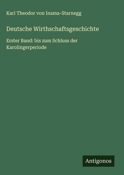 Produktbild: Deutsche Wirthschaftsgeschichte