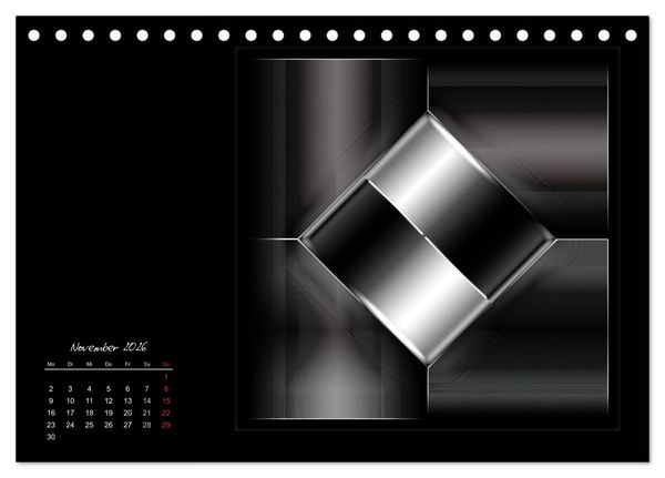 Produktbild: Schwarz trifft Wei&szlig; (Tischkalender 2026 DIN A5 quer), CALVENDO Monatskalender
