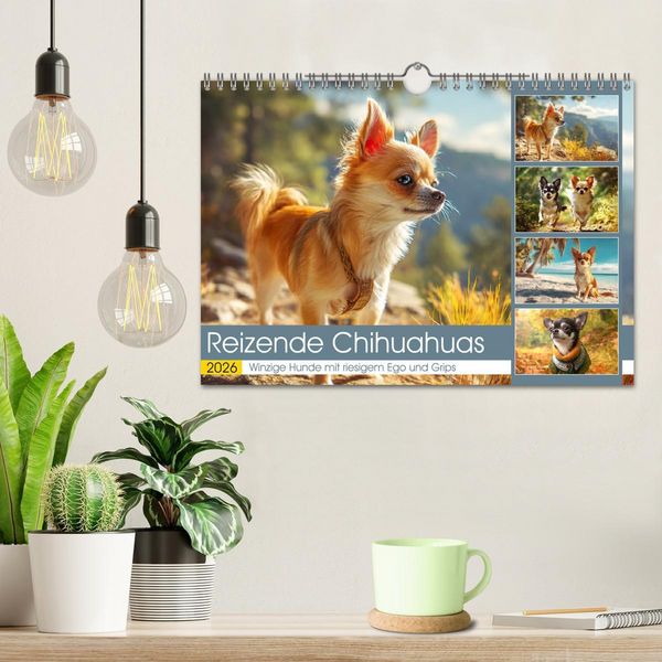 Produktbild: Reizende Chihuahuas. Winzige Hunde mit riesigem Ego und Grips (Wandkalender 2026 DIN A4 quer), CALVENDO Monatskalender
