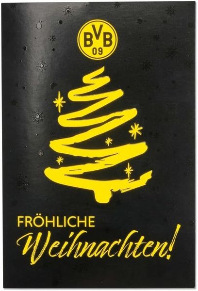 Produktbild: Borussia Dortmund BVB Weihnachtsgru&szlig;karte, 1 Stk