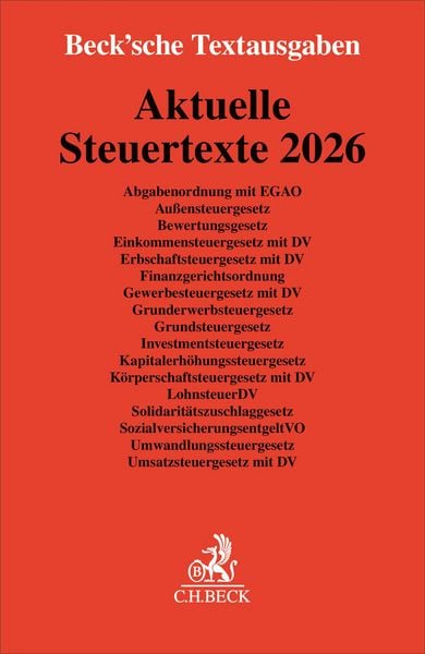 Produktbild: Aktuelle Steuertexte 2026