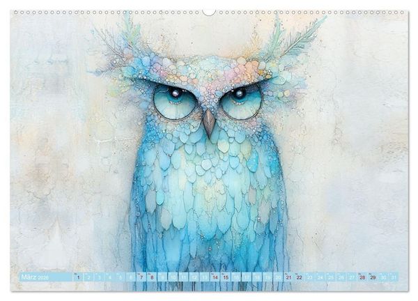 Produktbild: Die verzauberte Menagerie (hochwertiger Premium Wandkalender 2026 DIN A2 quer), Kunstdruck in Hochglanz