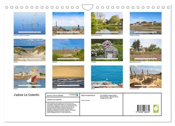 Produktbild: J'adore Le Cotentin (Calendrier mural 2027 DIN A4 vertical), CALVENDO calendrier mensuel