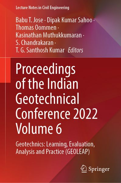 Produktbild: Proceedings of the Indian Geotechnical Conference 2022 Volume 6