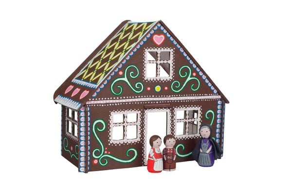 Produktbild: PEBARO 880/1 - Holzbausatz Puppenhaus klein ohne M&ouml;bel, 7 Teile, Holzkonstruktion zum Zusammenstecken