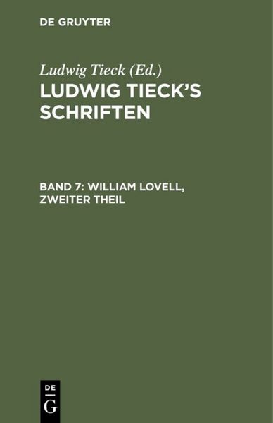 Produktbild: William Lovell, Zweiter Theil