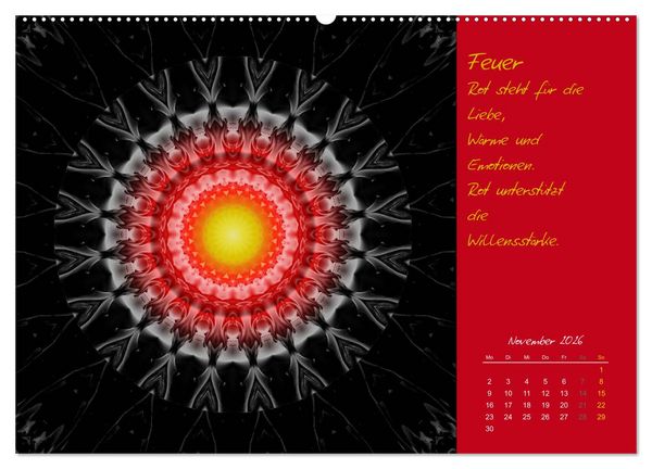 Produktbild: Kleine Chakrenlehre (Wandkalender 2026 DIN A2 quer), CALVENDO Monatskalender