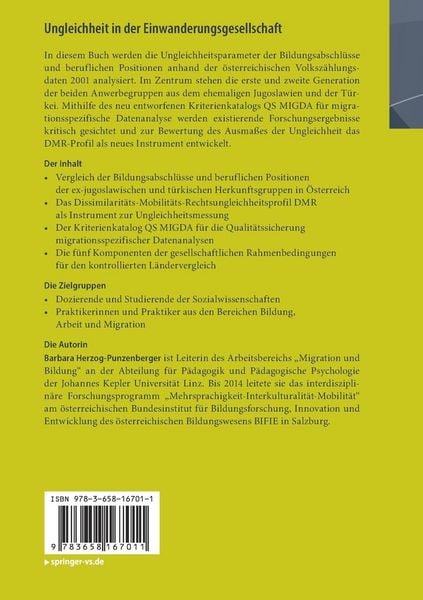 Produktbild: Ungleichheit in der Einwanderungsgesellschaft
