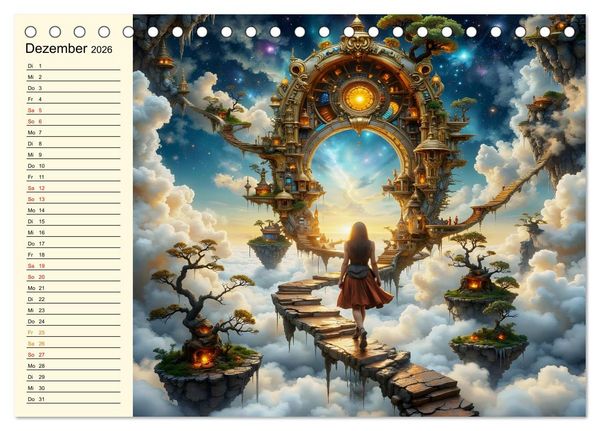 Produktbild: Flucht ins Wunder (Tischkalender 2026 DIN A5 quer), CALVENDO Monatskalender