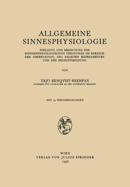 Produktbild: Allgemeine Sinnesphysiologie