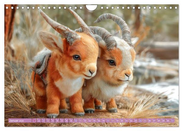 Produktbild: Humorvolle tierische Sch&ouml;pfungen - Hybridtiere (Wandkalender 2026 DIN A4 quer), CALVENDO Monatskalender