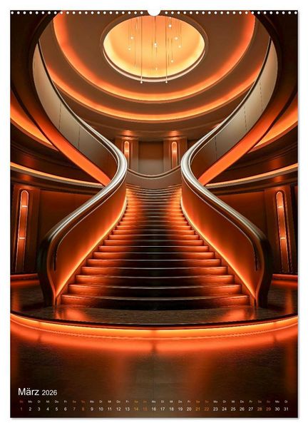 Produktbild: Treppen Architektur (Wandkalender 2026 DIN A2 hoch), CALVENDO Monatskalender