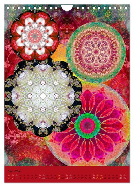 Produktbild: BLUMEN MANDALAS (Wandkalender 2026 DIN A4 hoch), CALVENDO Monatskalender