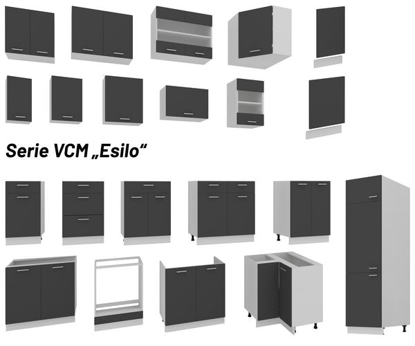 Produktbild: K&uuml;chenschrank B. 40 cm H&auml;ngeschrank K&uuml;che Esilo