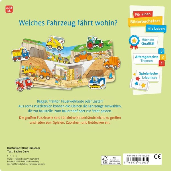 Produktbild: Mein liebstes Puzzle-Spielbuch - Fahrzeuge