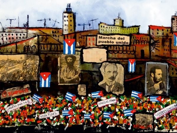 Produktbild: CALVENDO Puzzle Fidel Castro und die Helden Kubas | 1000 Teile Lege-Gr&ouml;&szlig;e 64 &times; 48 cm Foto-Puzzle f&uuml;r gl&uuml;ckliche Stunden
