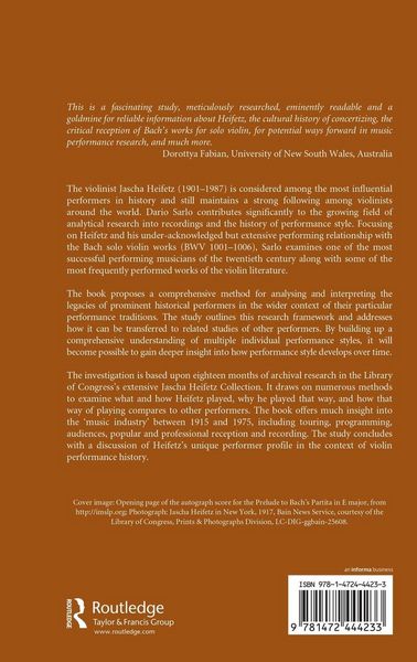Produktbild: The Performance Style of Jascha Heifetz