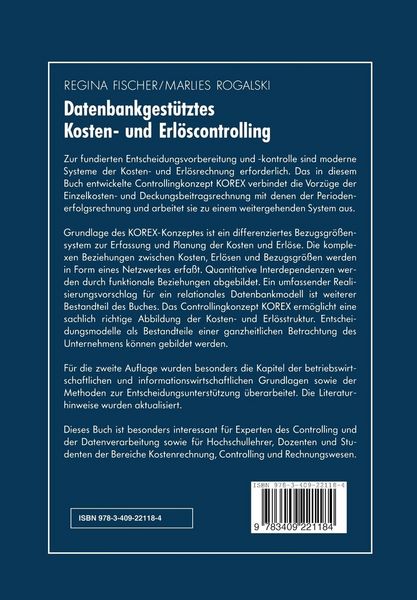 Produktbild: Datenbankgest&uuml;tztes Kosten- und Erl&ouml;scontrolling