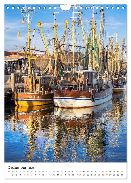 Produktbild: GREETSIEL Rund um den Hafen (Wandkalender 2026 DIN A4 hoch), CALVENDO Monatskalender