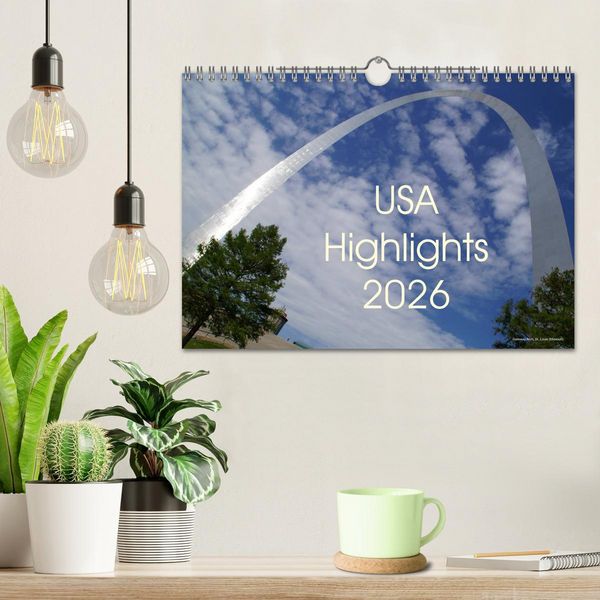 Produktbild: USA Highlights 2026 (Wandkalender 2026 DIN A4 quer), CALVENDO Monatskalender