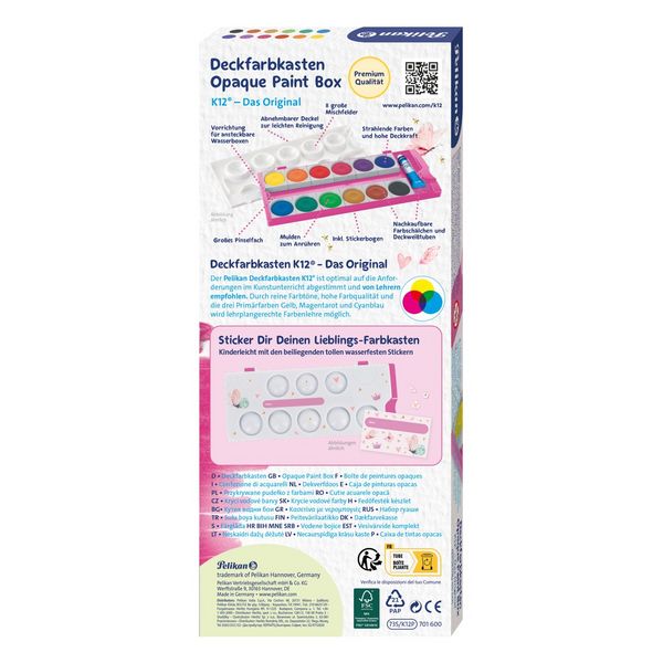 Produktbild: Pelikan Deckfarbkasten 735 K12P pink