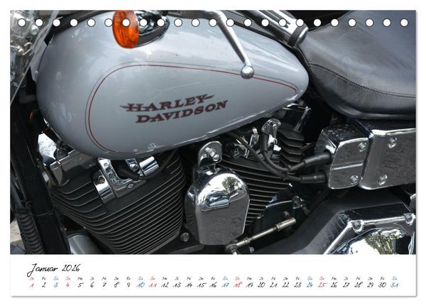 Produktbild: Harley Davidson - Details einer Legende (Tischkalender 2026 DIN A5 quer), CALVENDO Monatskalender