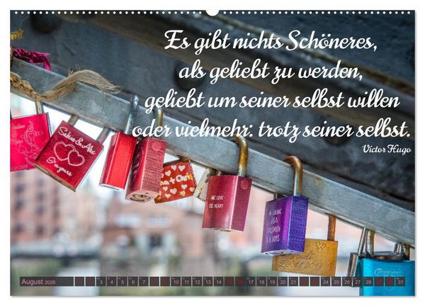 Produktbild: Liebesschl&ouml;sser, Ich liebe Dich (Wandkalender 2026 DIN A2 quer), CALVENDO Monatskalender